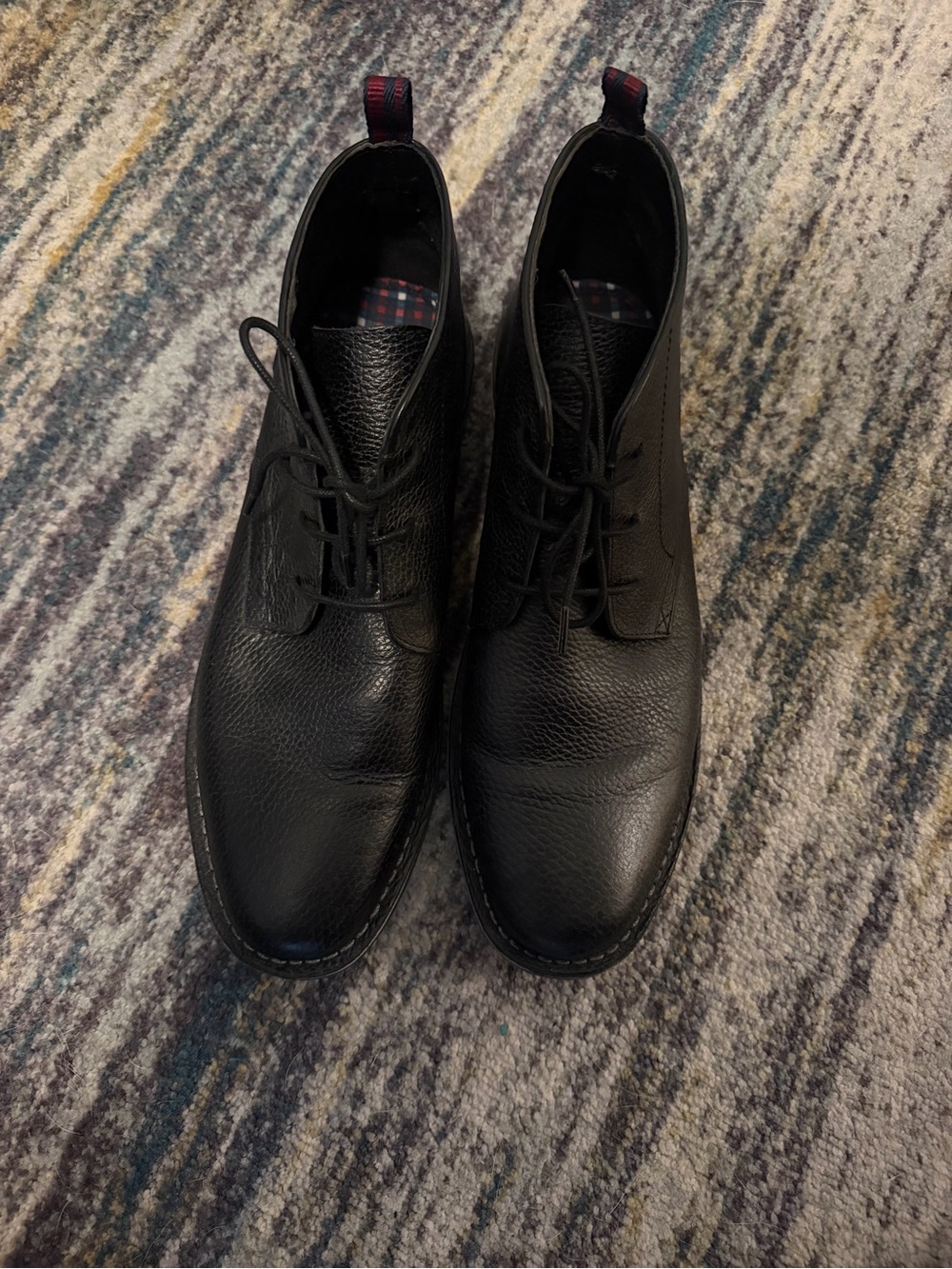 Ben Sherman Black Leather Chukka Boots Mens size 12